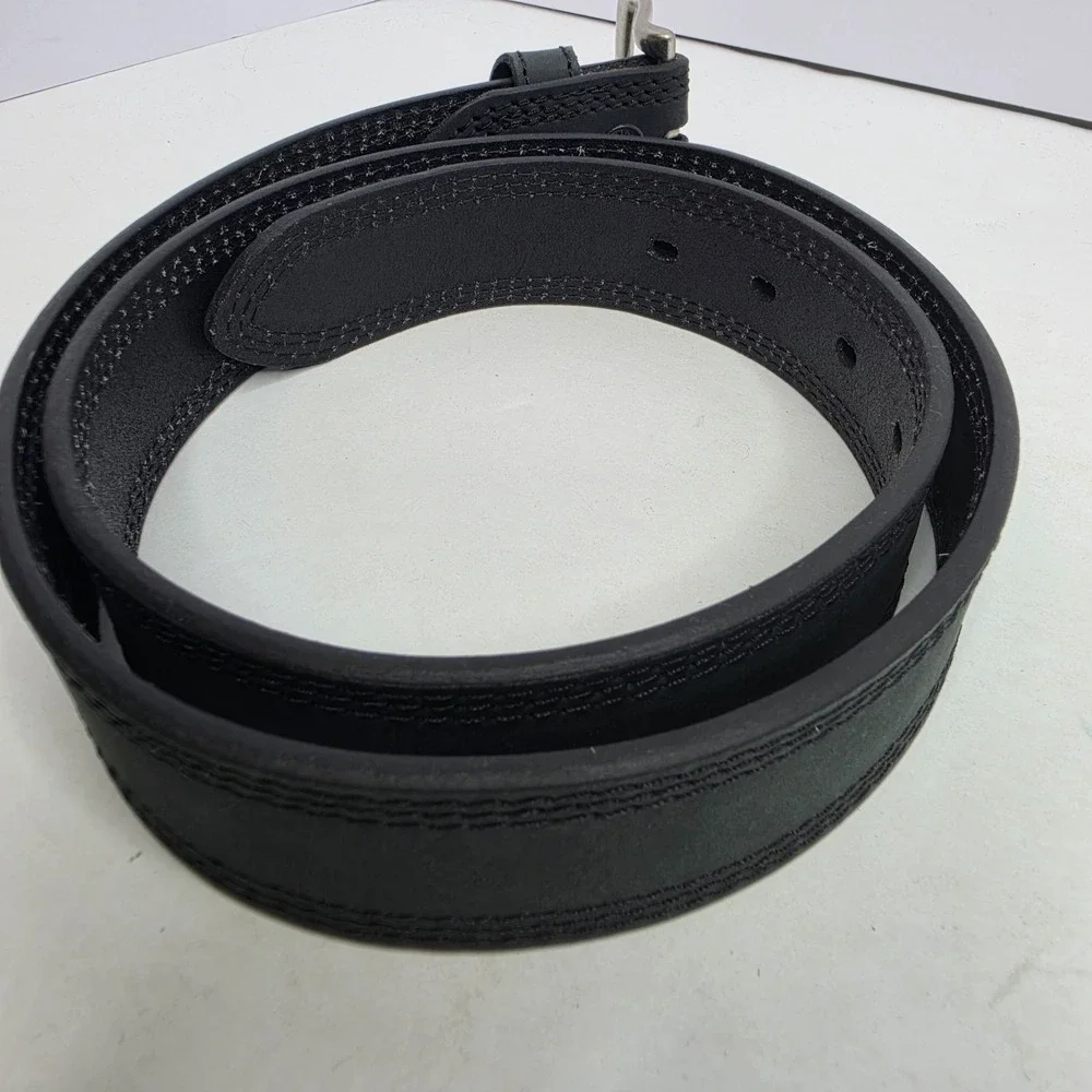Carhartt Belt Grayish Black Top Grain Leather Size 34 Measures 40